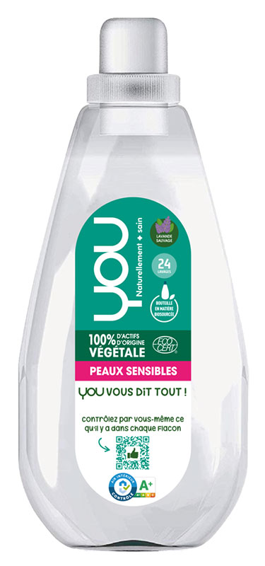 YOU - Lessive Liquide Ecologique 100% d'Actifs d'Origine Végétale